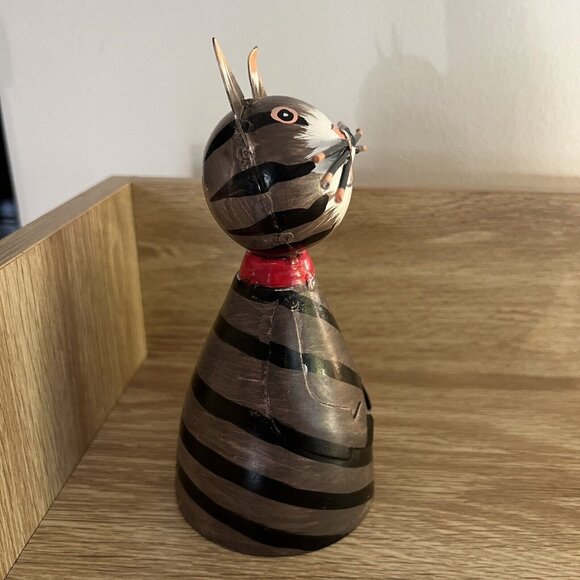 Faye SAS Blanquefort Made In France Cat Home Decor Trinket Metal Hand-Painted - Picture 4 of 9